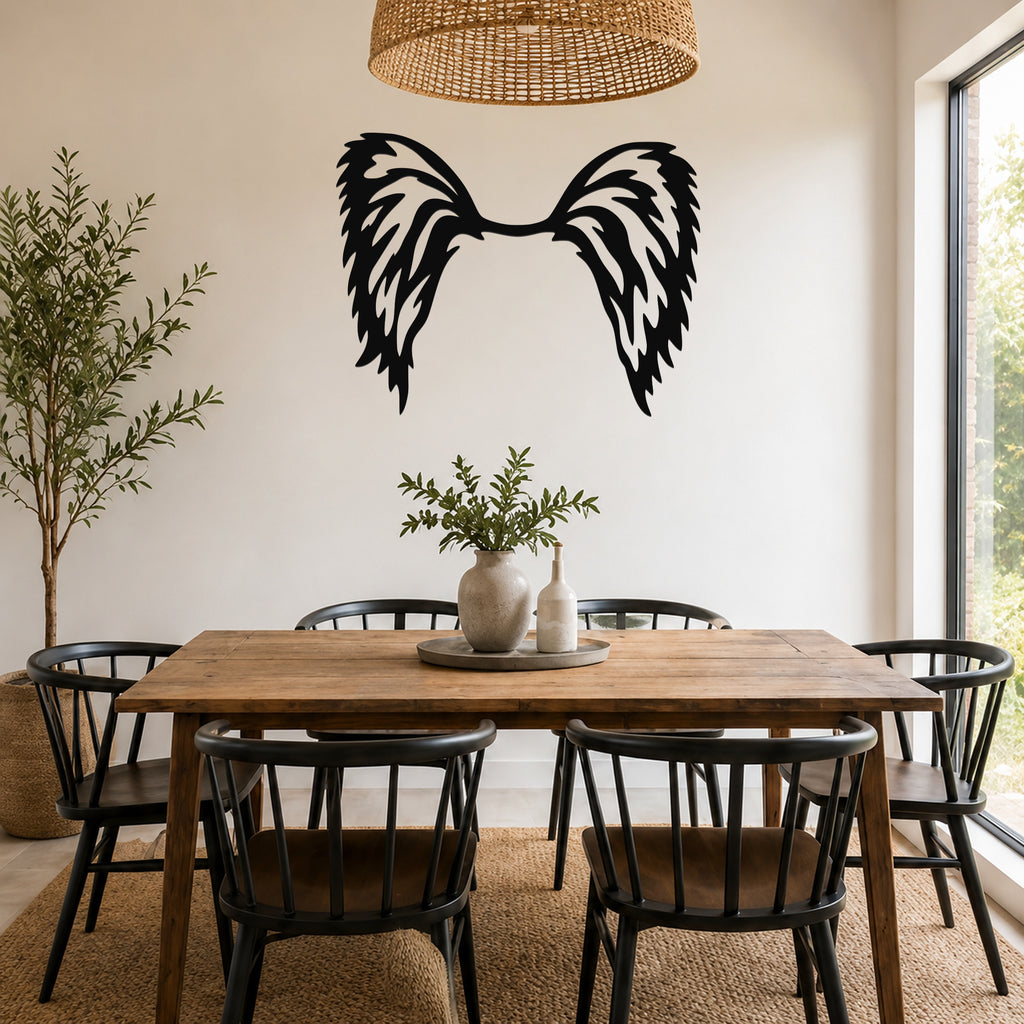 Papillon dog ear waterproof metal wall art, mockup 1