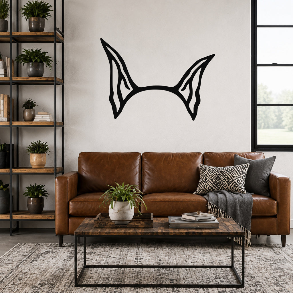Great Dane dog ear waterproof metal wall art, mockup 1