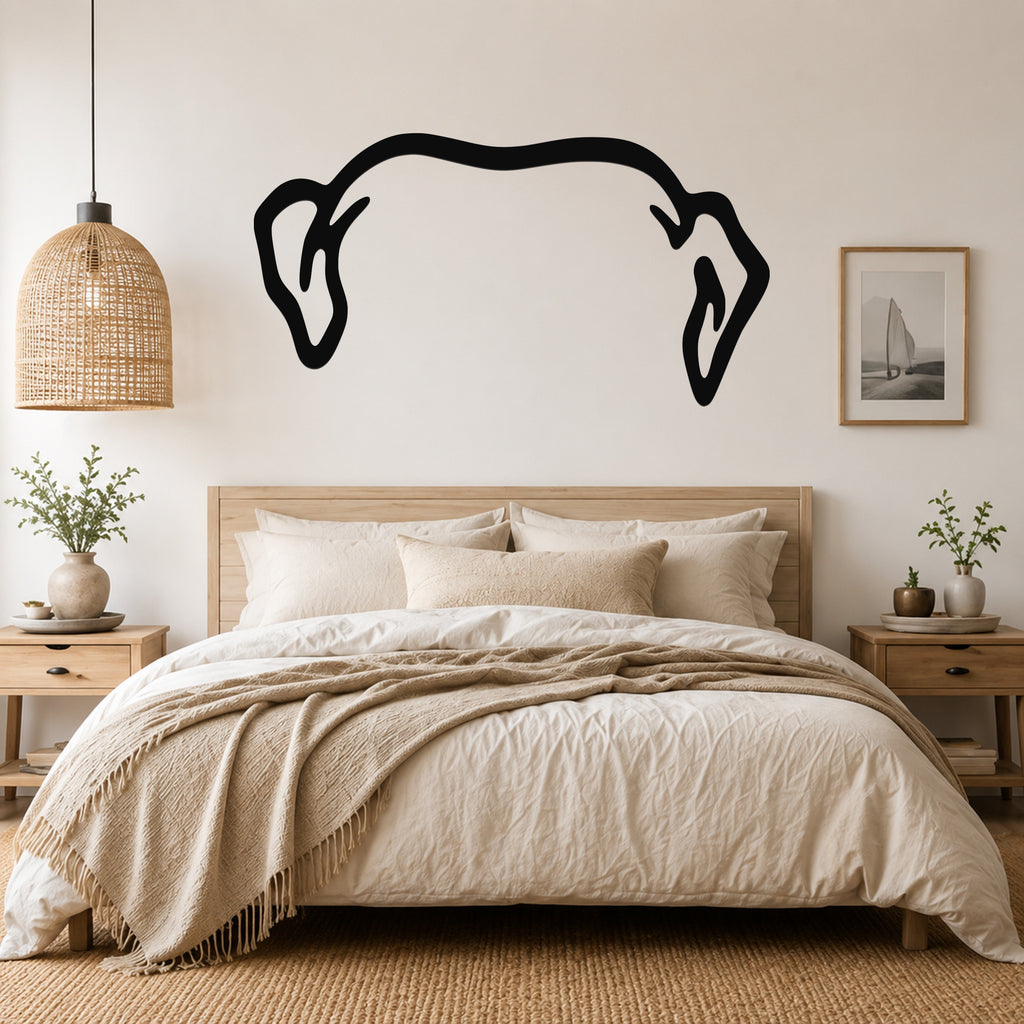Rottweiler dog ear waterproof metal wall art, mockup 1