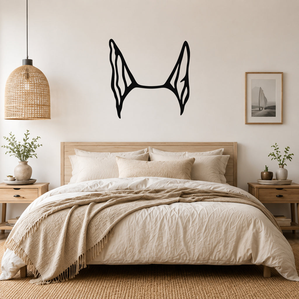 Great Dane dog ear waterproof metal wall art, mockup 1