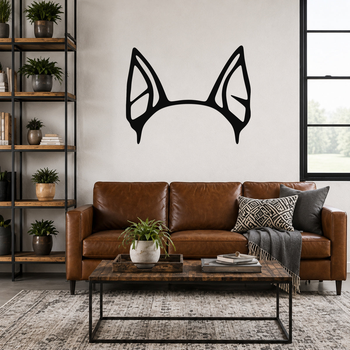 Miniature Pinscher dog ear waterproof metal wall art, mockup 1