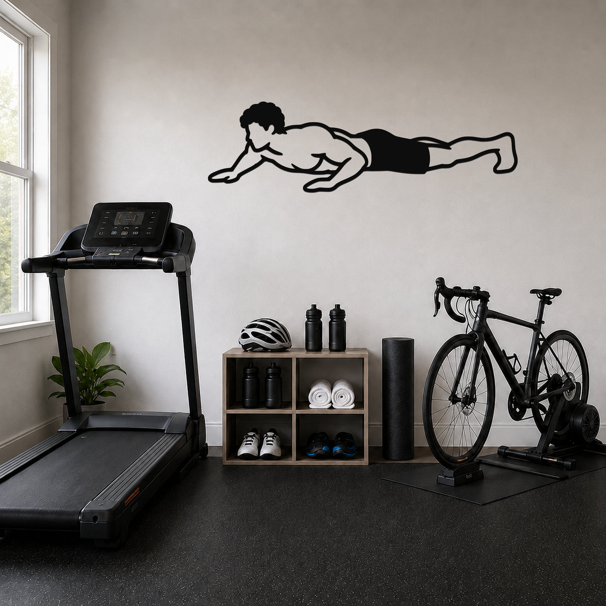 Male Wrestling Sprawl waterproof steel metal wall art, mockup 1