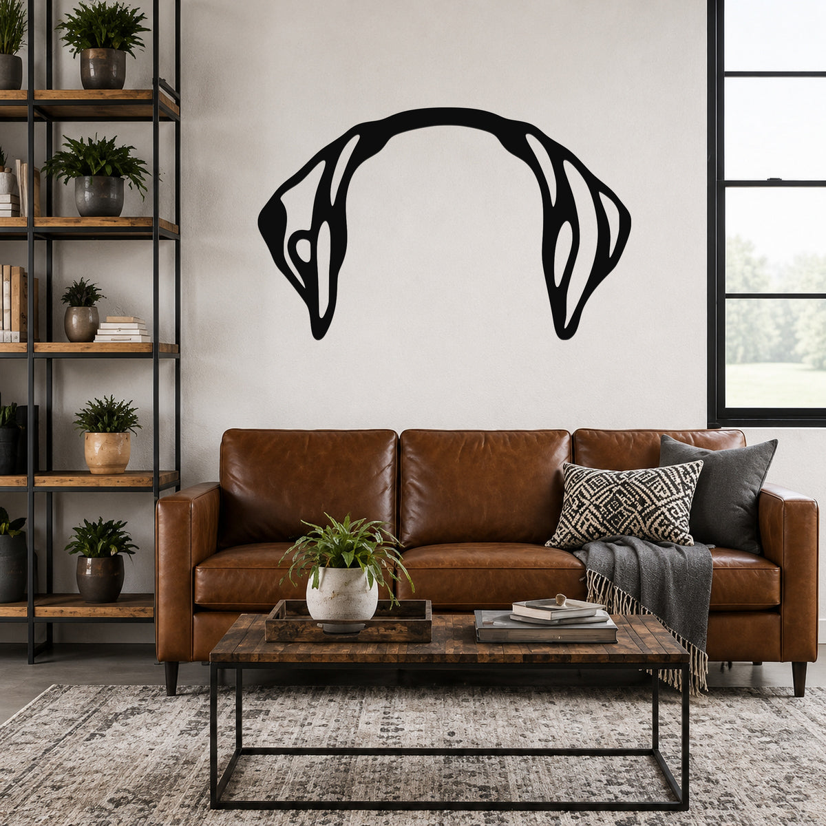 Dalmatian dog ear waterproof metal wall art, mockup 1