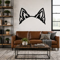 Schipperke dog ear waterproof metal wall art, mockup 1