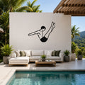 Male Classical Pilates Boomerang waterproof steel metal wall art, mockup 1