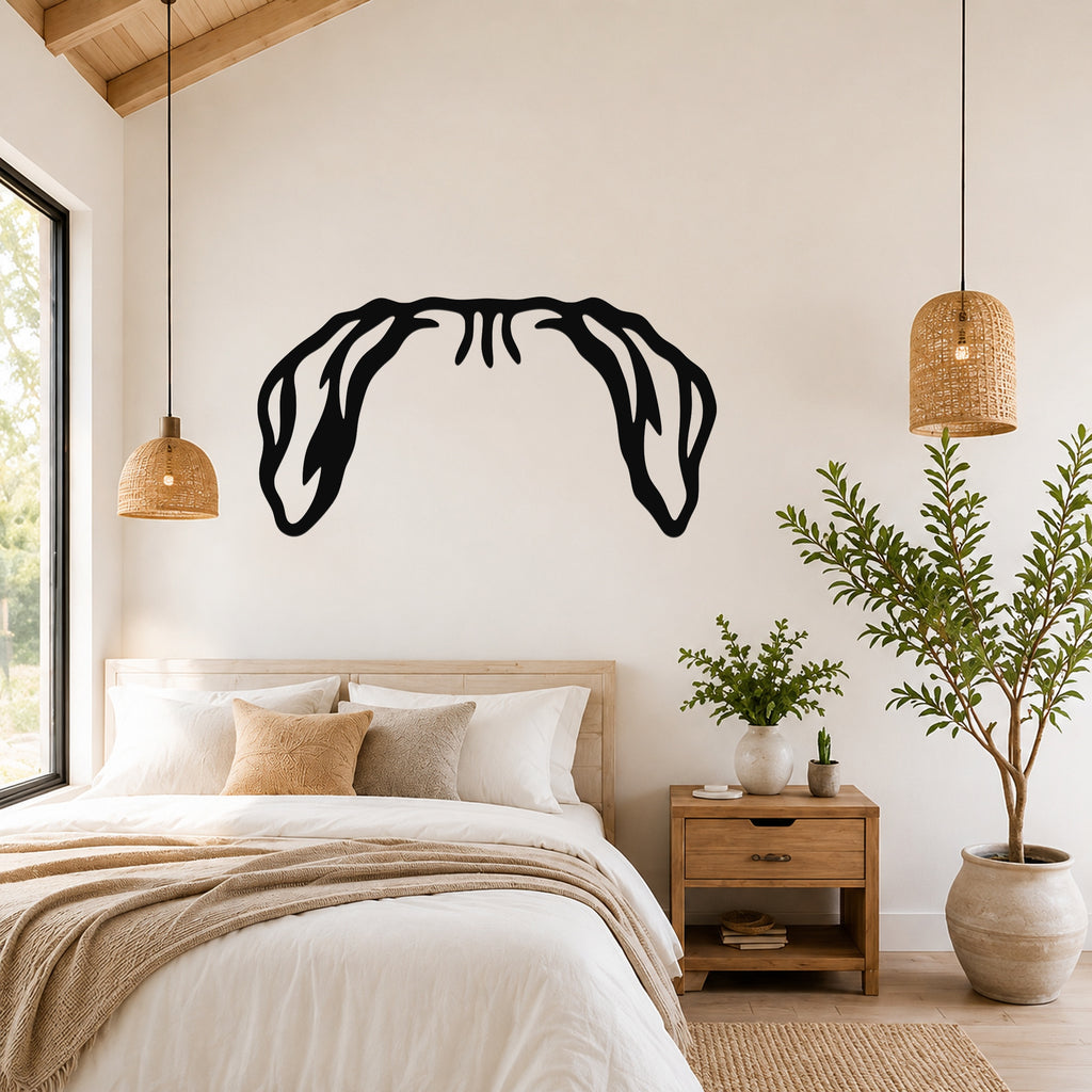 Rhodesian Ridgeback dog ear waterproof metal wall art, mockup 1