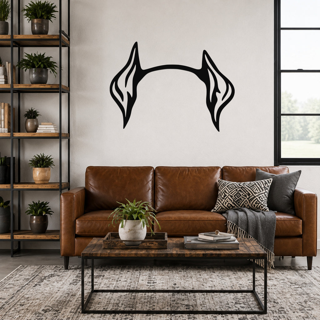 Doberman dog ear waterproof metal wall art, mockup 1