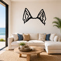 Shepsky dog ear waterproof metal wall art, mockup 1