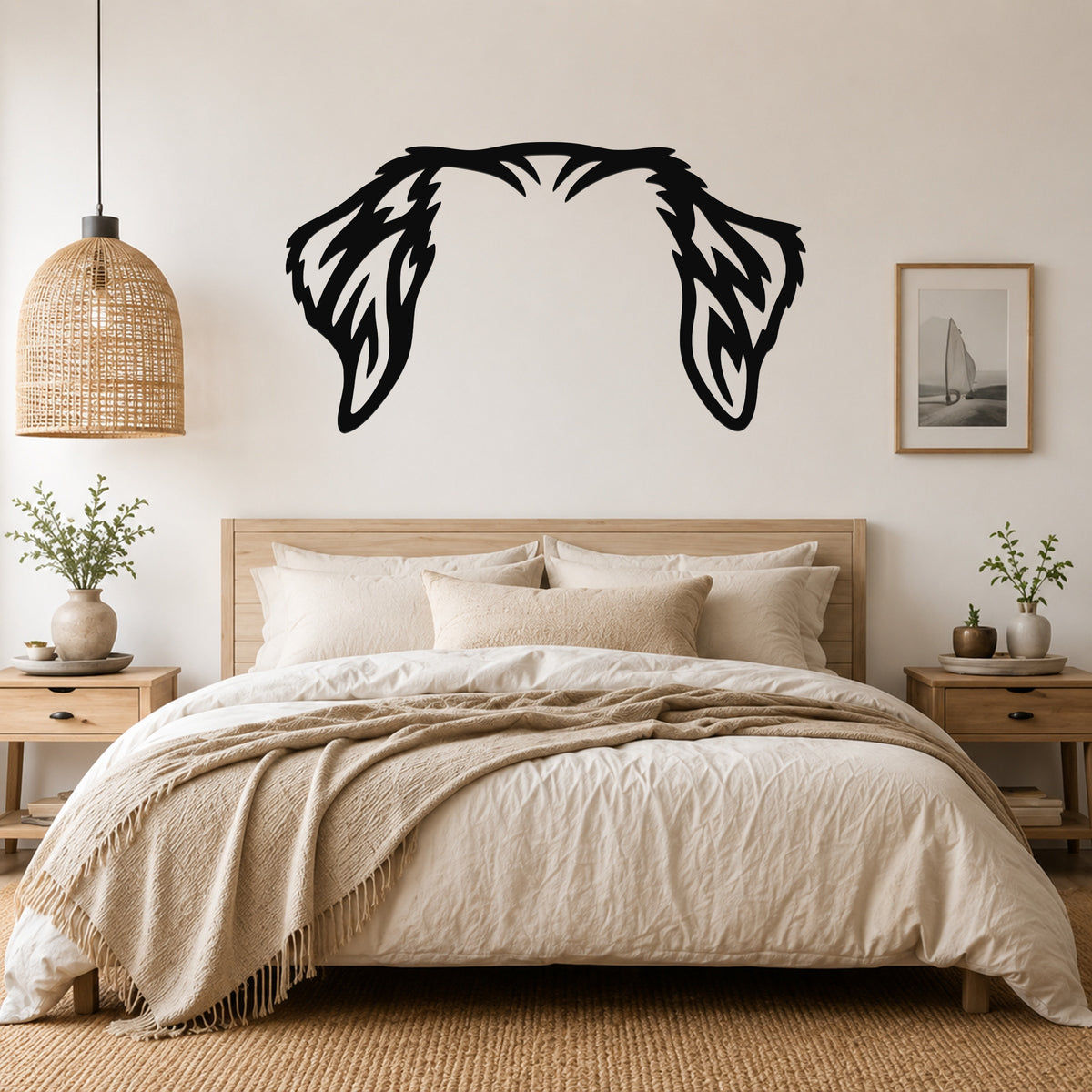 Toller dog ear waterproof metal wall art, mockup 1