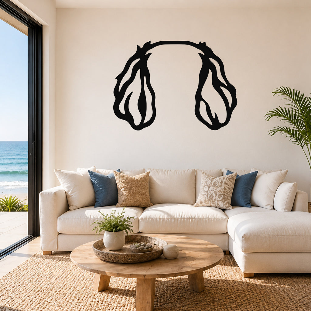 Cocker Spaniel dog ear waterproof metal wall art, mockup 1
