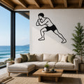 Male Wrestling Underhook Control waterproof steel metal wall art, mockup 1