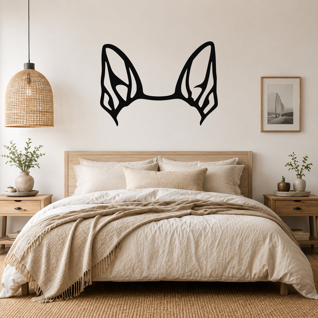 Rat Terrier dog ear waterproof metal wall art, mockup 1