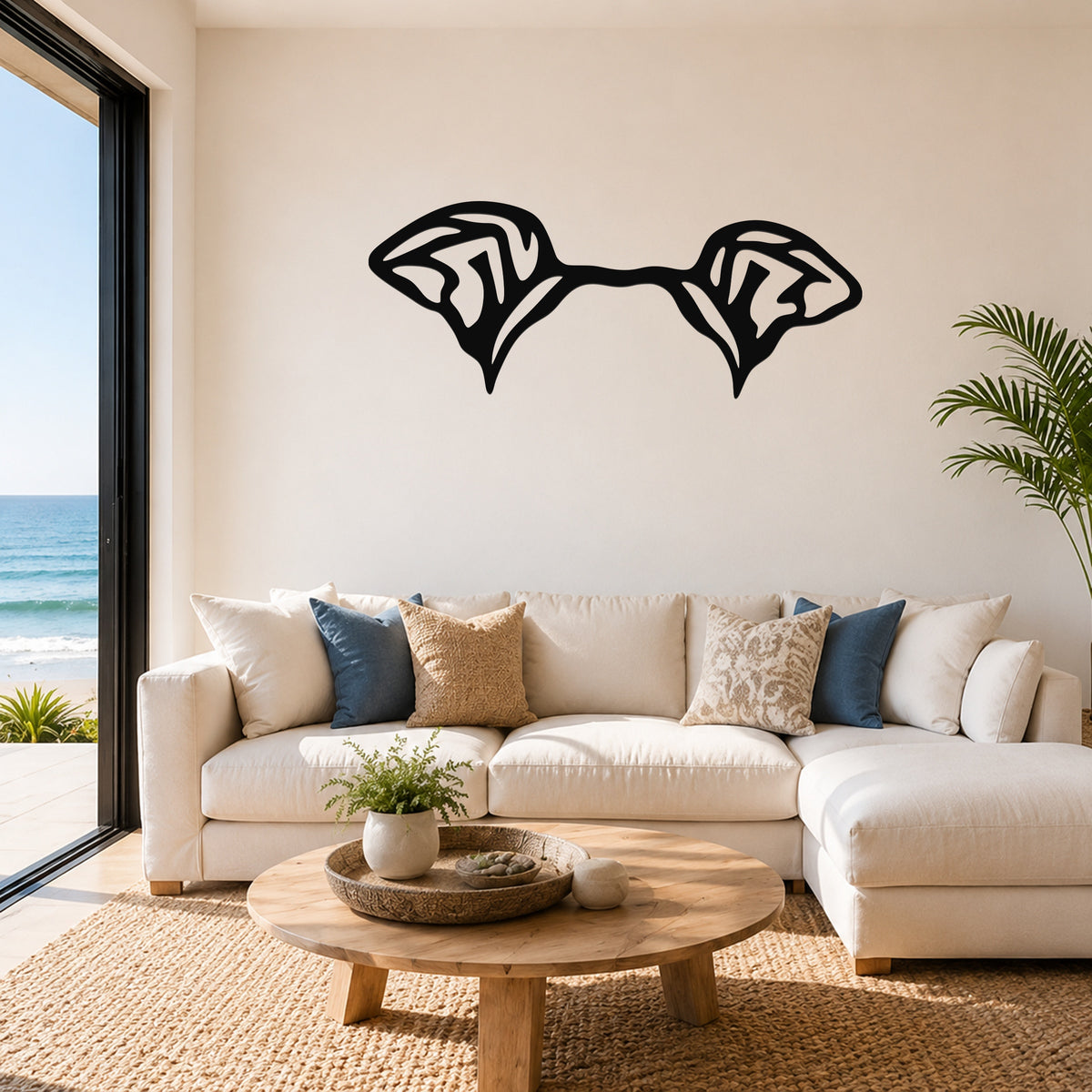 Italian Greyhound dog ear waterproof metal wall art, mockup 1
