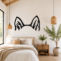 Pomsky dog ear waterproof metal wall art, mockup 1