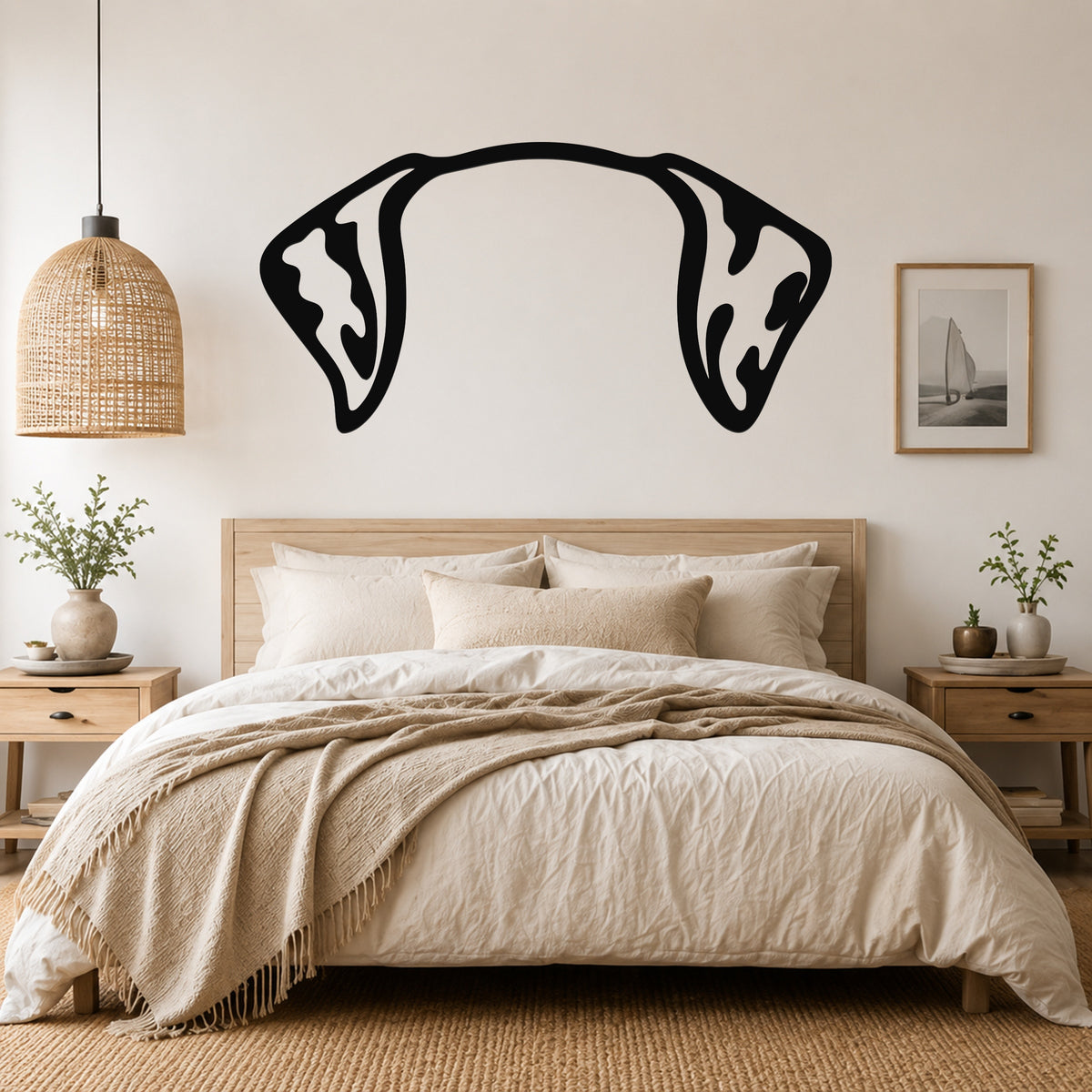 Dalmatian dog ear waterproof metal wall art, mockup 1