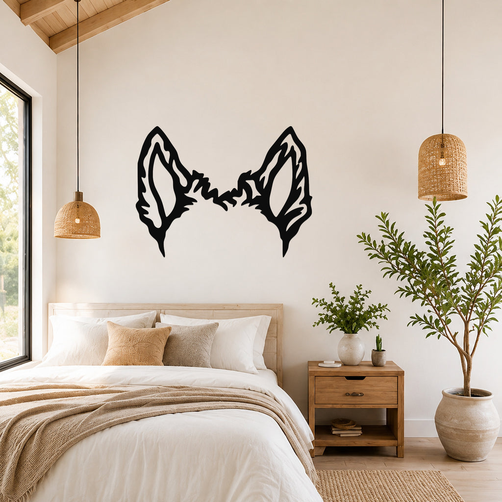 Scottish Terrier dog ear waterproof metal wall art, mockup 1