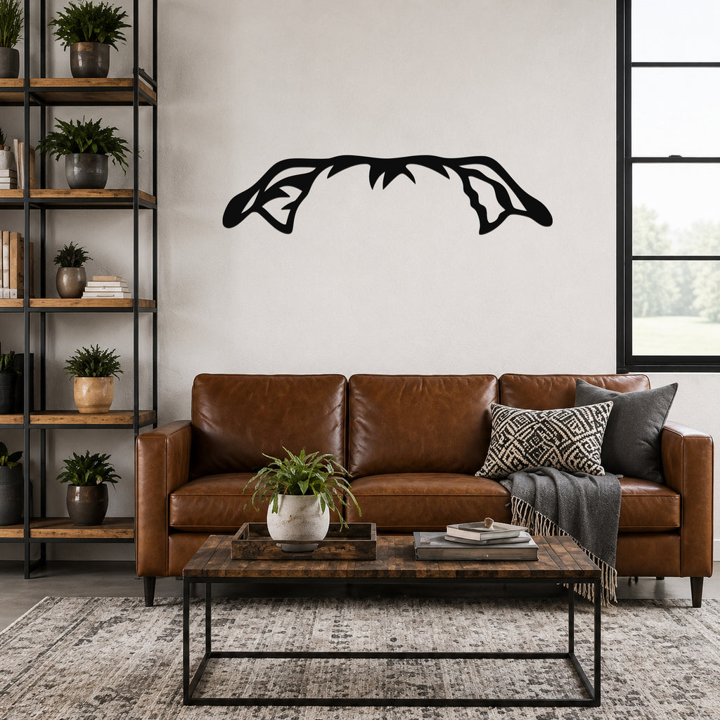Pitbull dog ear waterproof metal wall art, mockup 1