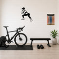 Female Wrestling Overhook Control waterproof steel metal wall art, mockup 1