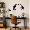 Wire-haired Dachshund dog ear waterproof metal wall art, mockup 1