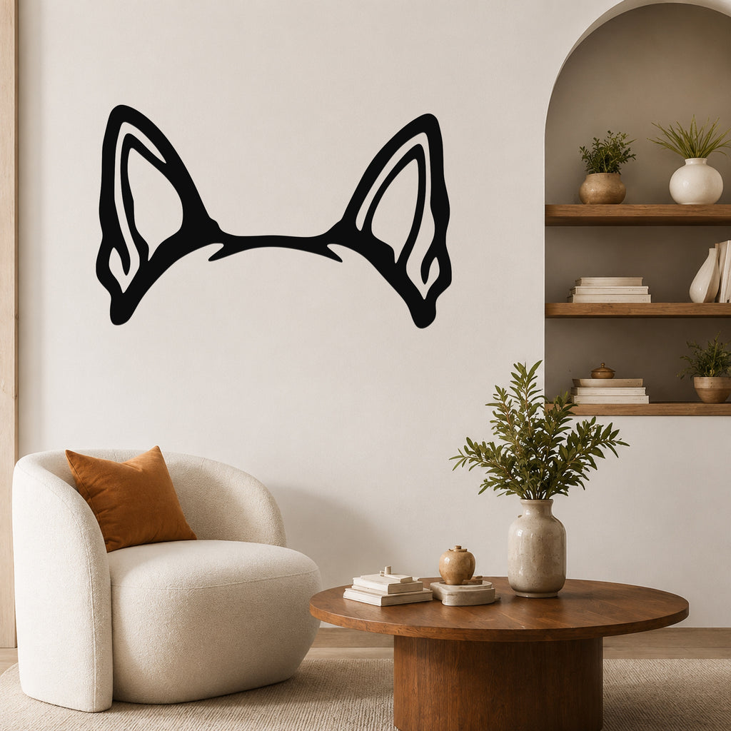 Boston Terrier dog ear waterproof metal wall art, mockup 1