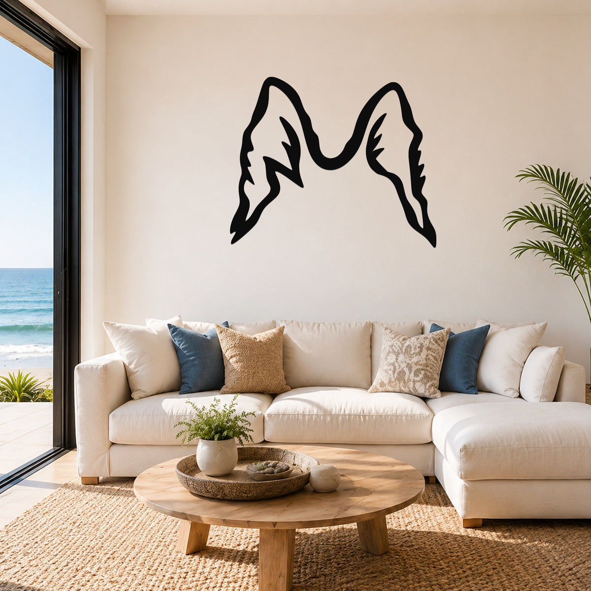 Belgian Sheepdog dog ear waterproof metal wall art, mockup 1