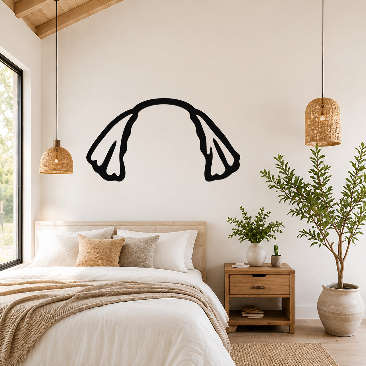 Bichon dog ear waterproof metal wall art, mockup 1