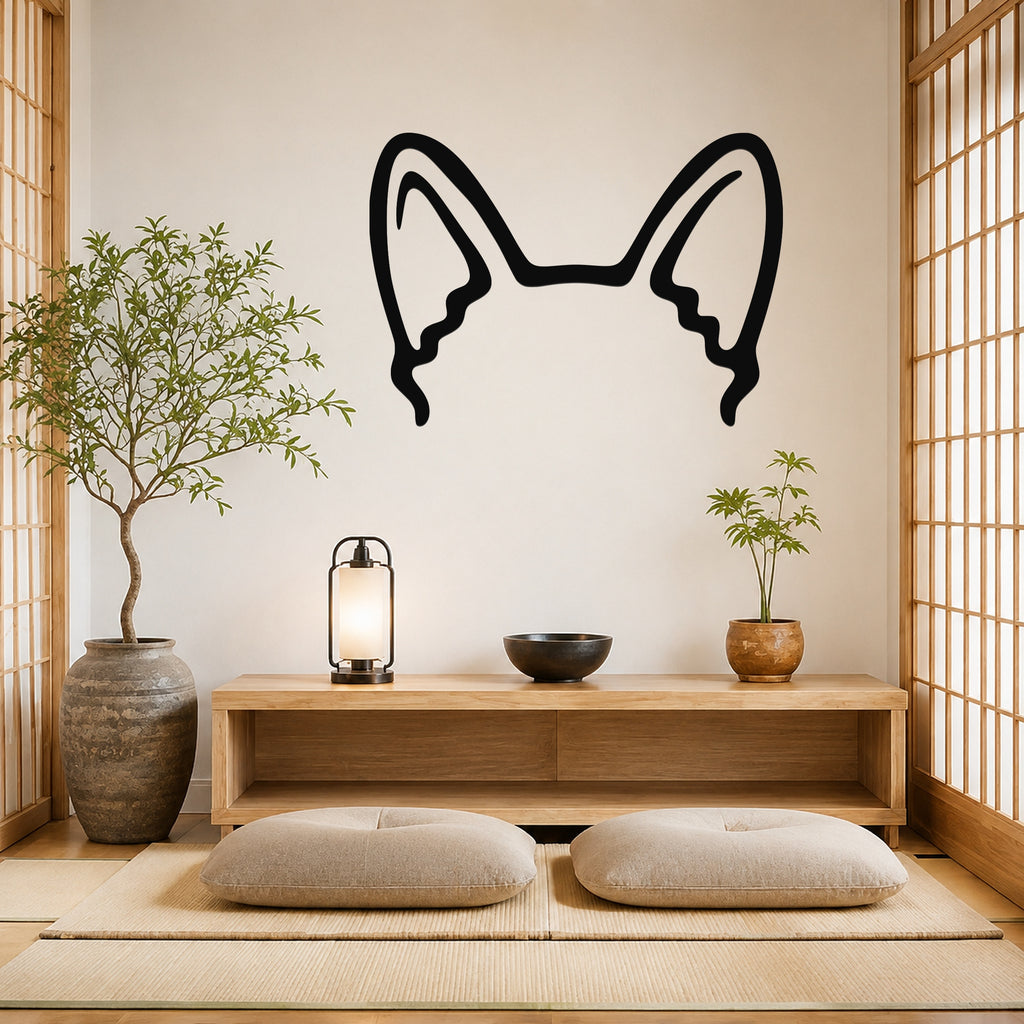 Heeler dog ear waterproof metal wall art, mockup 1