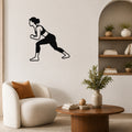 Female Wrestling Circle Movement waterproof steel metal wall art, mockup 1