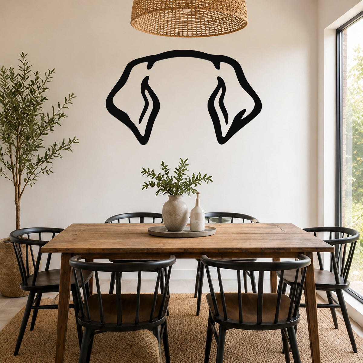 English Pointer dog ear waterproof metal wall art, mockup 1