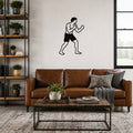 Male Boxing REAR UPPERCUT waterproof steel metal wall art, mockup 1