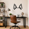 Mini Foxie dog ear waterproof metal wall art, mockup 1