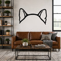 Alaskan Malamute dog ear waterproof metal wall art, mockup 1