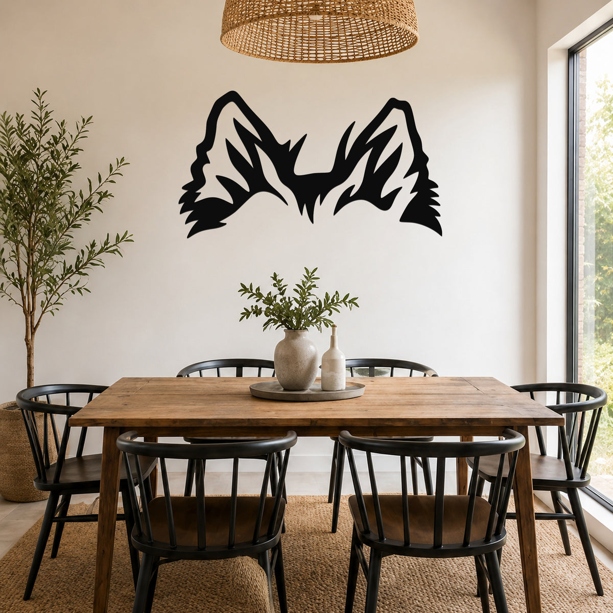 Sheltie dog ear waterproof metal wall art, mockup 1