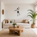 Male Ballet Effacé derrière waterproof steel metal wall art, mockup 1