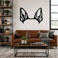 Rat Terrier dog ear waterproof metal wall art, mockup 1