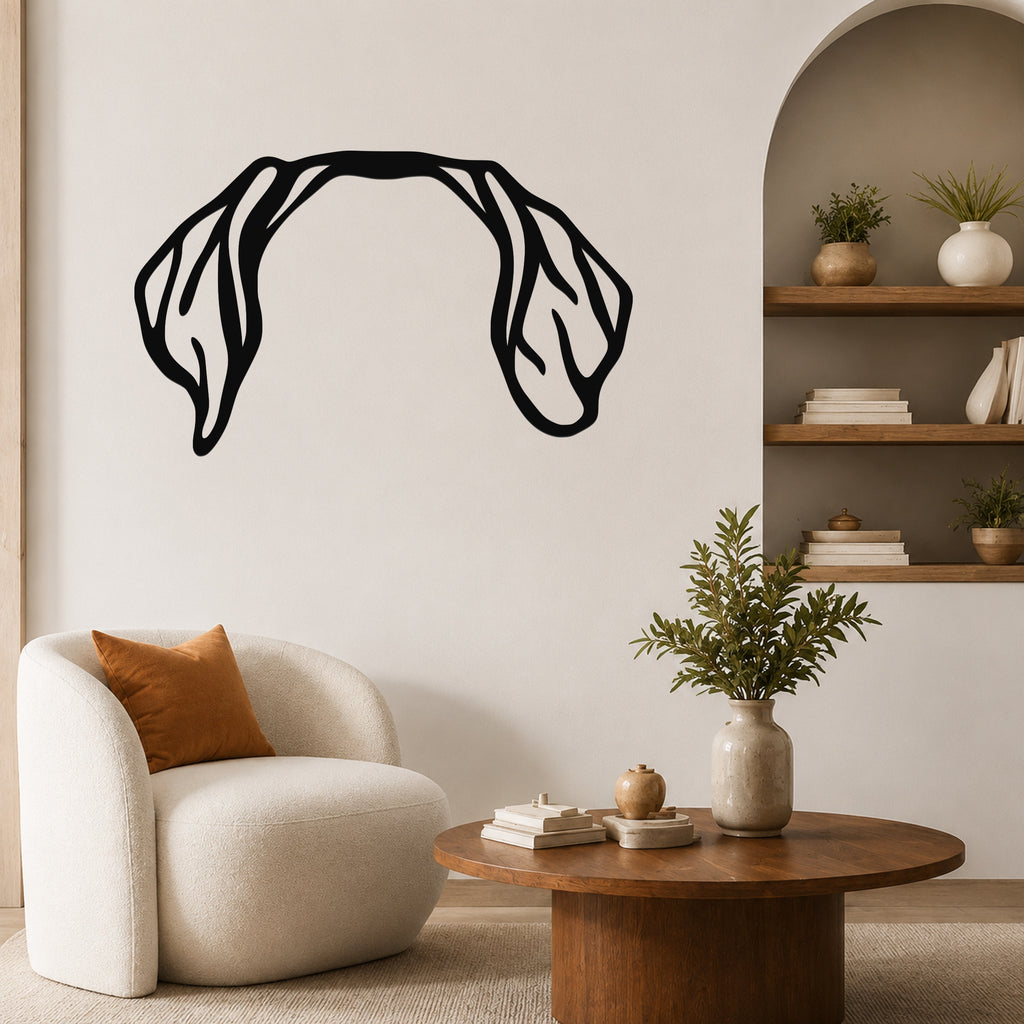 Weimaraner dog ear waterproof metal wall art, mockup 1