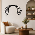 Weimaraner dog ear waterproof metal wall art, mockup 1