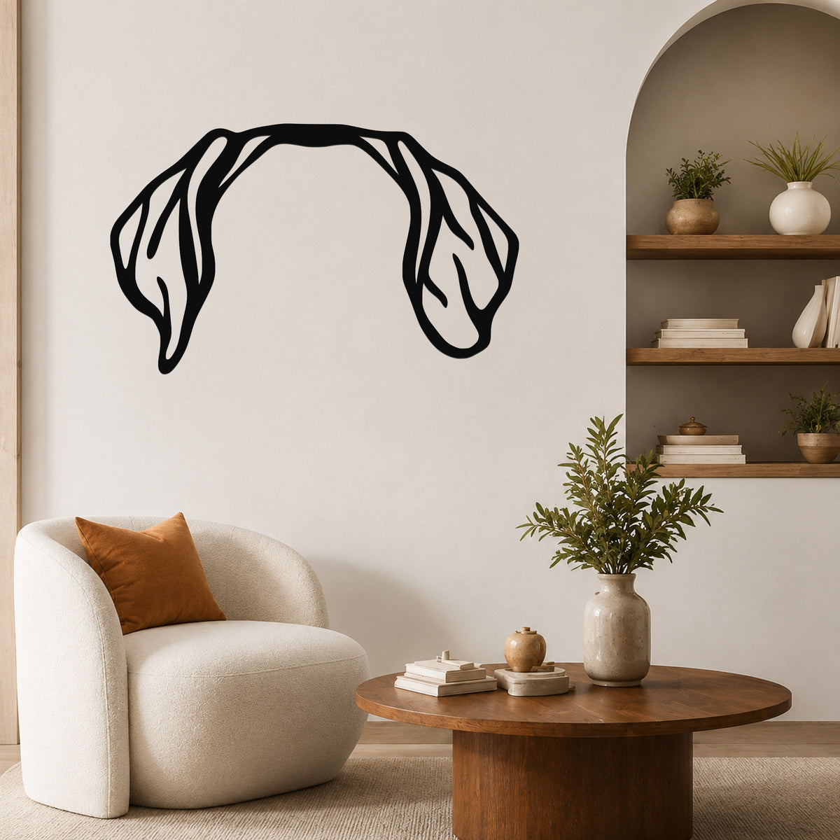 Weimaraner dog ear waterproof metal wall art, mockup 1