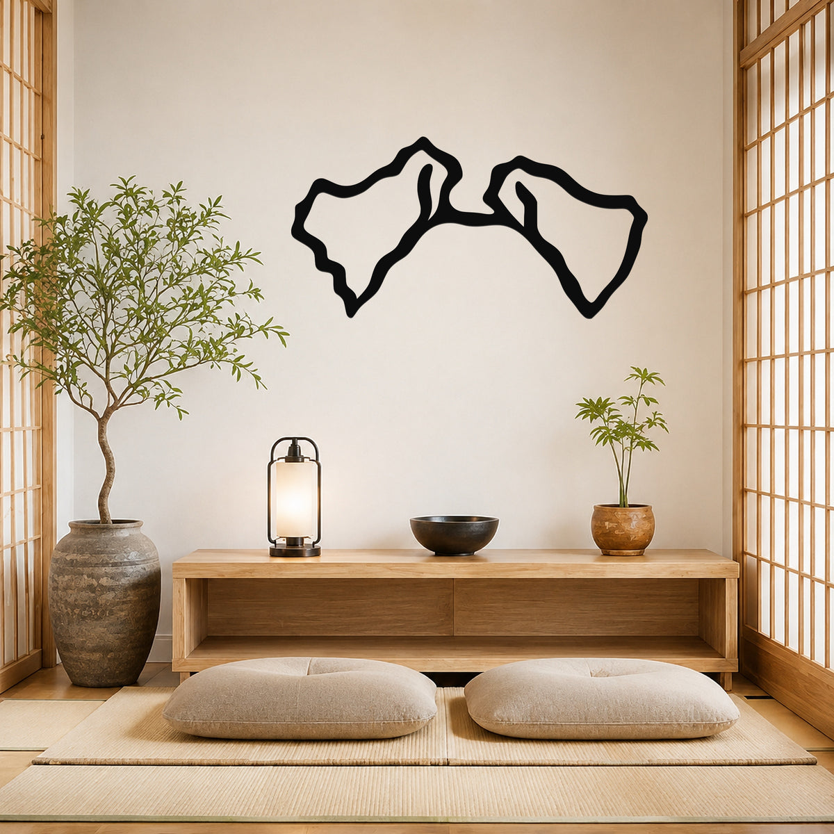 Fox Terrier dog ear waterproof metal wall art, mockup 1