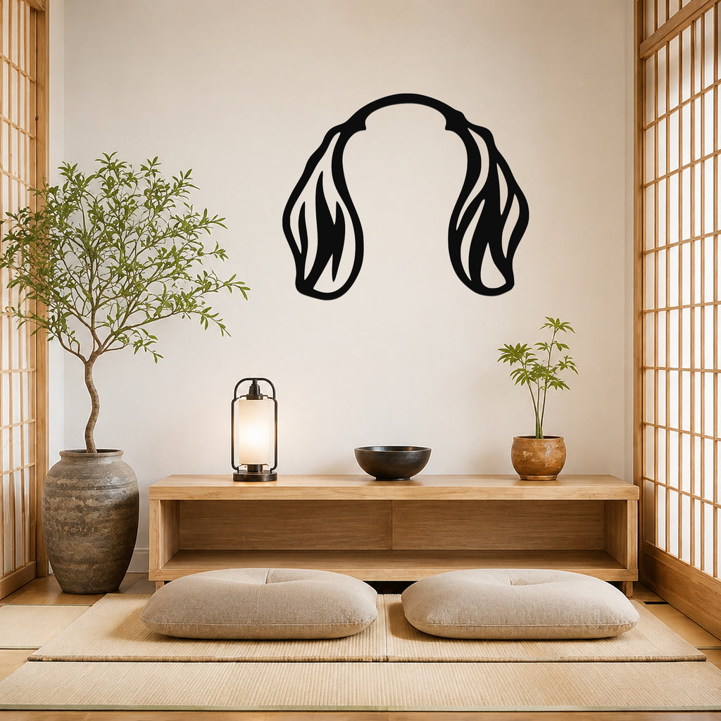 Beagle dog ear waterproof metal wall art, mockup 1