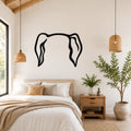Wire-haired Dachshund dog ear waterproof metal wall art, mockup 1
