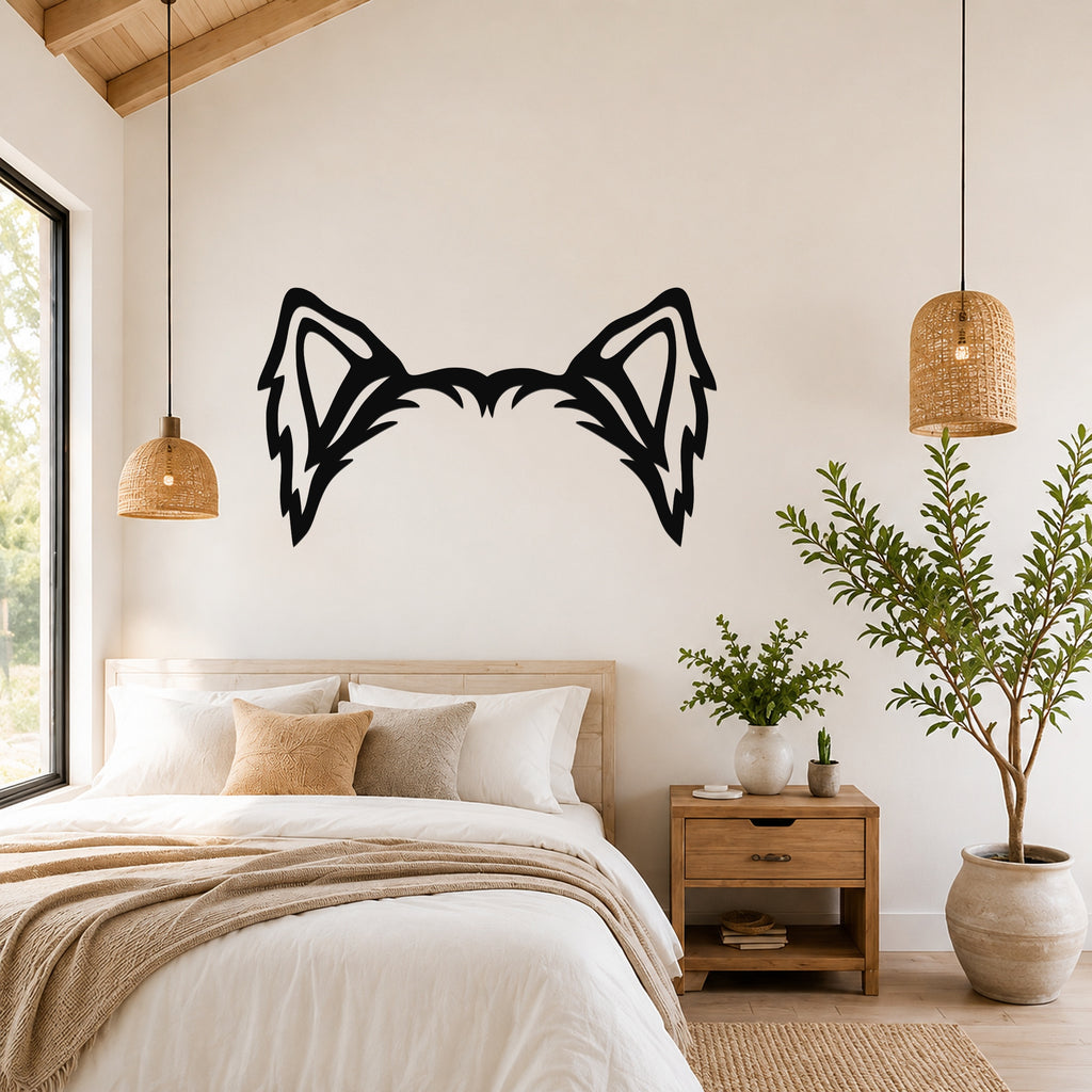 Yorkshire Terrier dog ear waterproof metal wall art, mockup 1