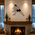 Male Wrestling Arm Drag waterproof steel metal wall art, mockup 1