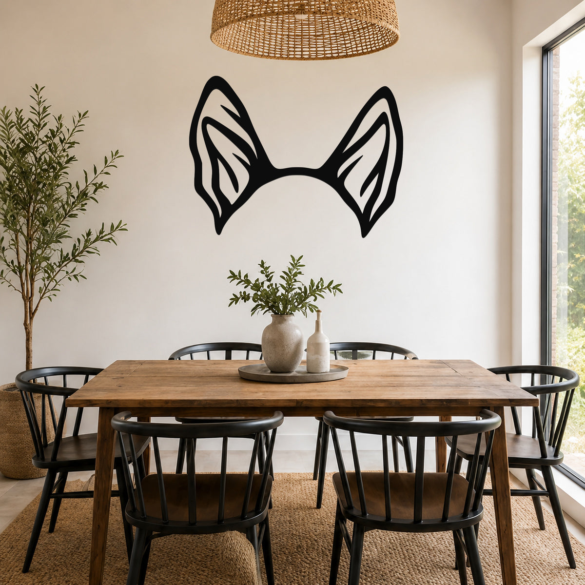 Heeler dog ear waterproof metal wall art, mockup 1