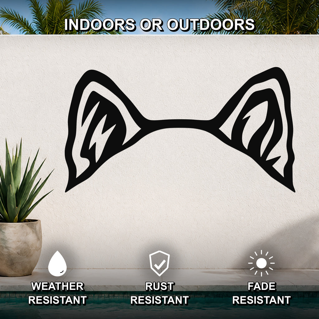 Shiba Inu dog ear waterproof metal wall art, mockup 2