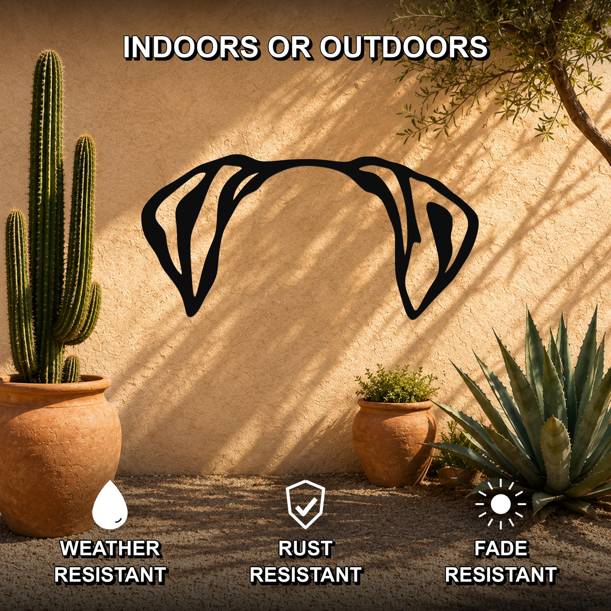 Cane Corso dog ear waterproof metal wall art, mockup 2