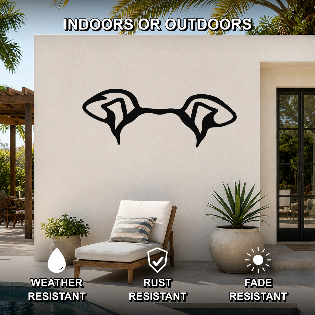 Italian Greyhound dog ear waterproof metal wall art, mockup 2
