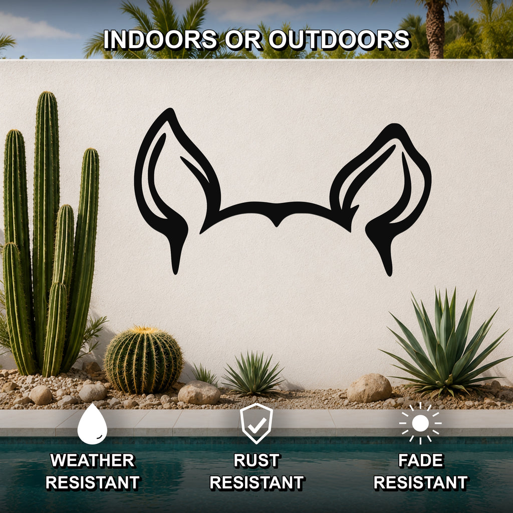 Chihuahua dog ear waterproof metal wall art, mockup 2