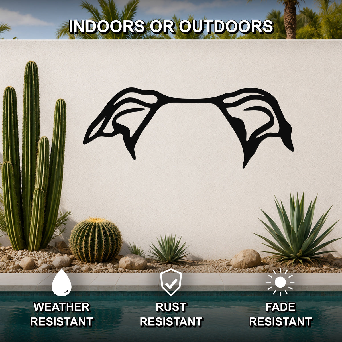 Beauceron dog ear waterproof metal wall art, mockup 2