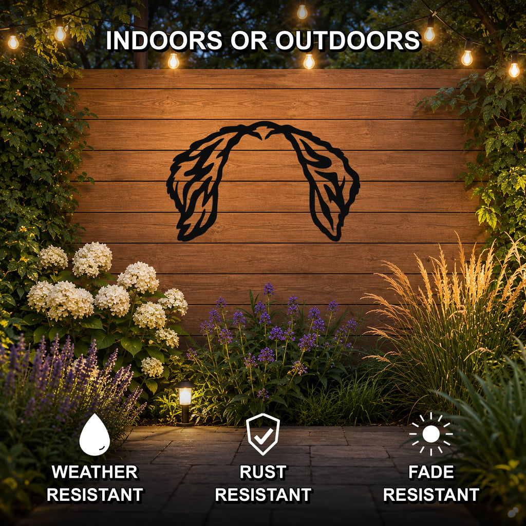 Bernese Mountain Dog dog ear waterproof metal wall art, mockup 2